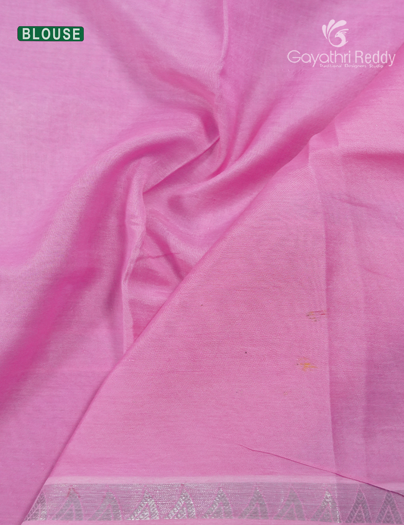 Mangalgiri Printed Saree in Pastel Yellow and Baby Pink