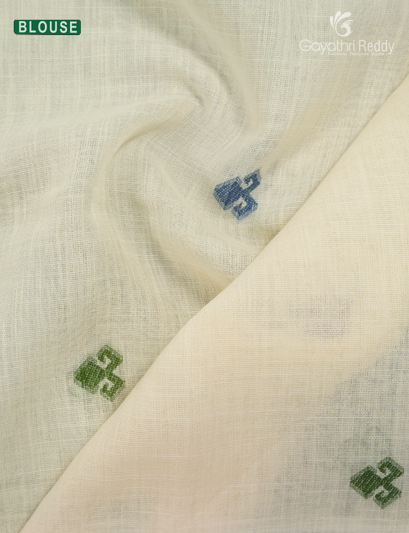 Pure Linen Saree in Cream