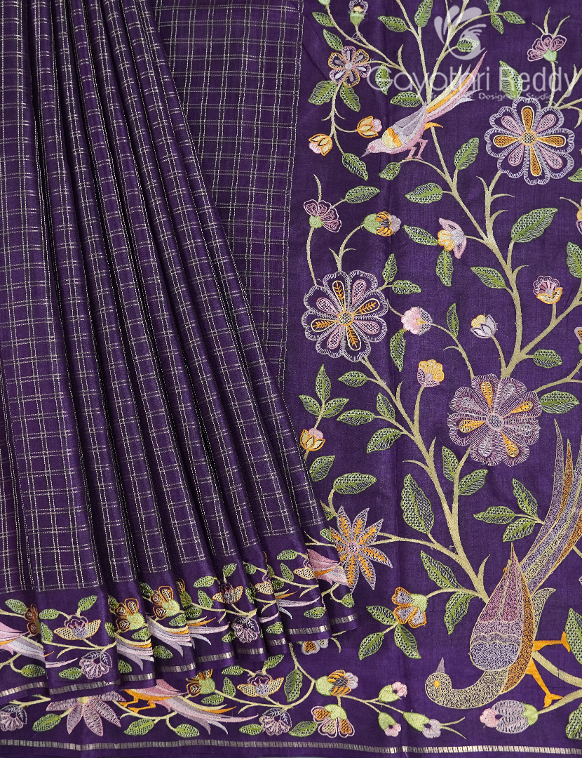 KHADI SILK WORK SAREE-KSW60