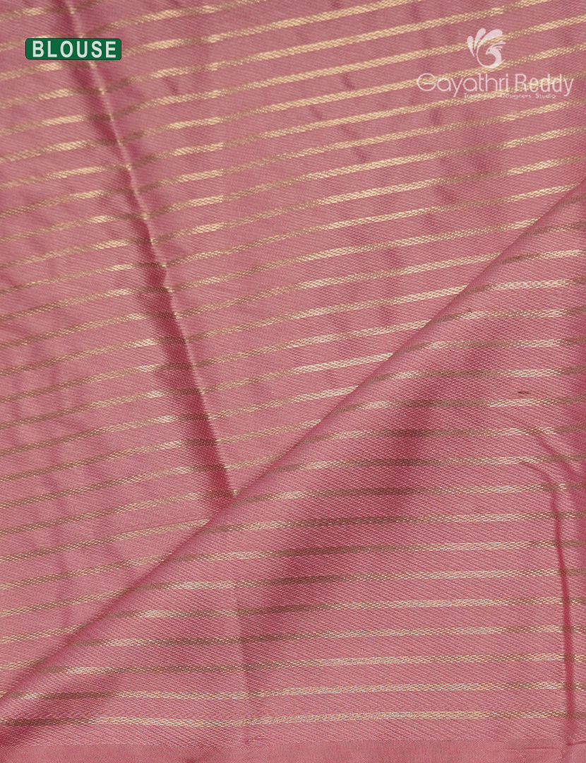 Banaras Kota Lehanga Set in Brown and Peach