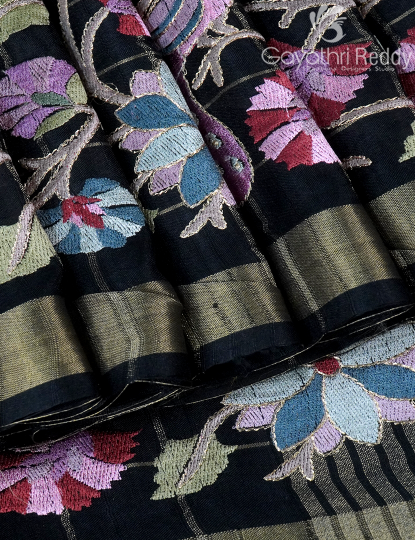 KHADI SILK WORK SAREE-KSW75