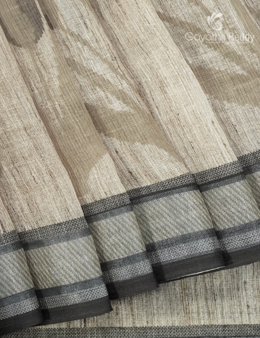 Linen Silk in Cream and Black