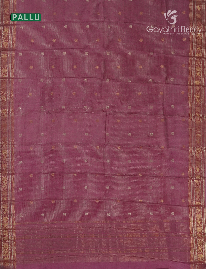 Semi Mysore Crepe Saree in Mauve