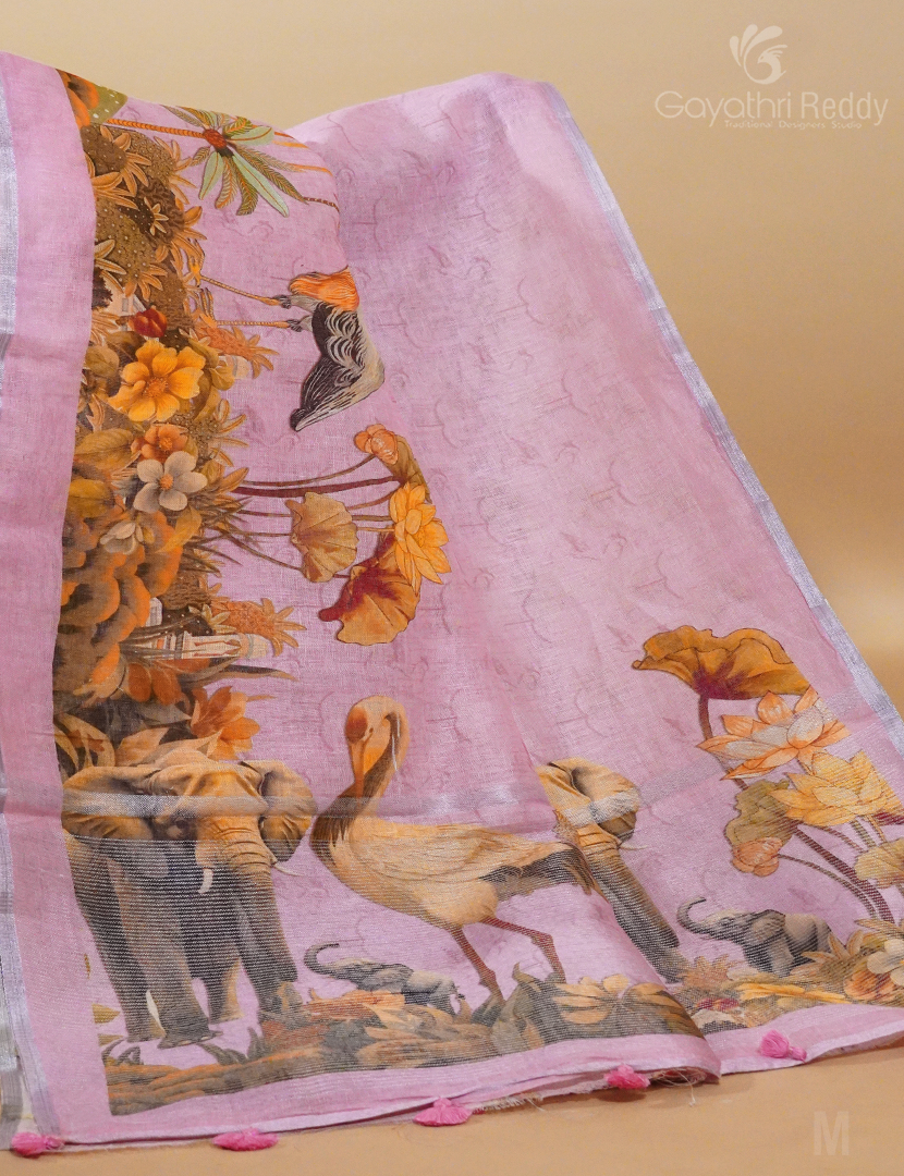 PURE LINEN SAREE-L1316