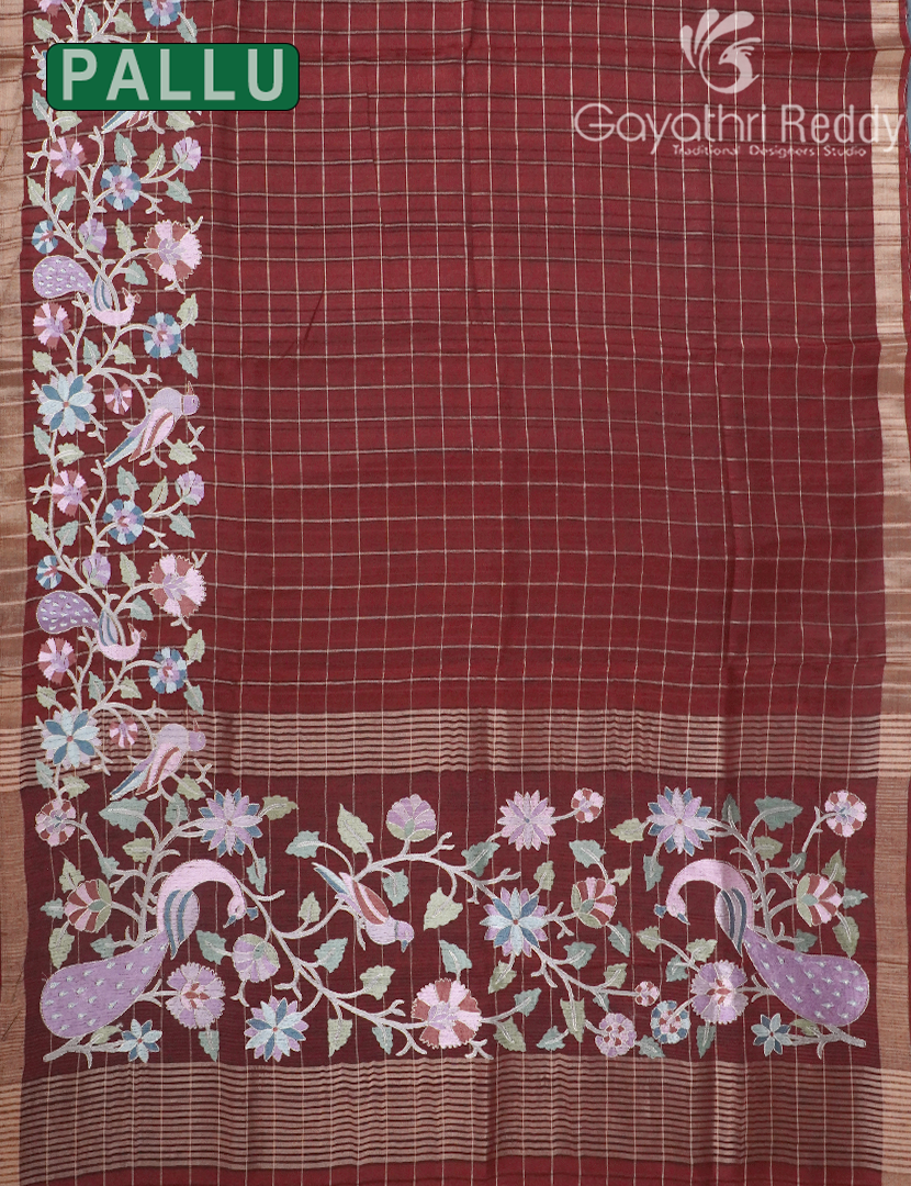 KHADI SILK WORK SAREE-KSW70