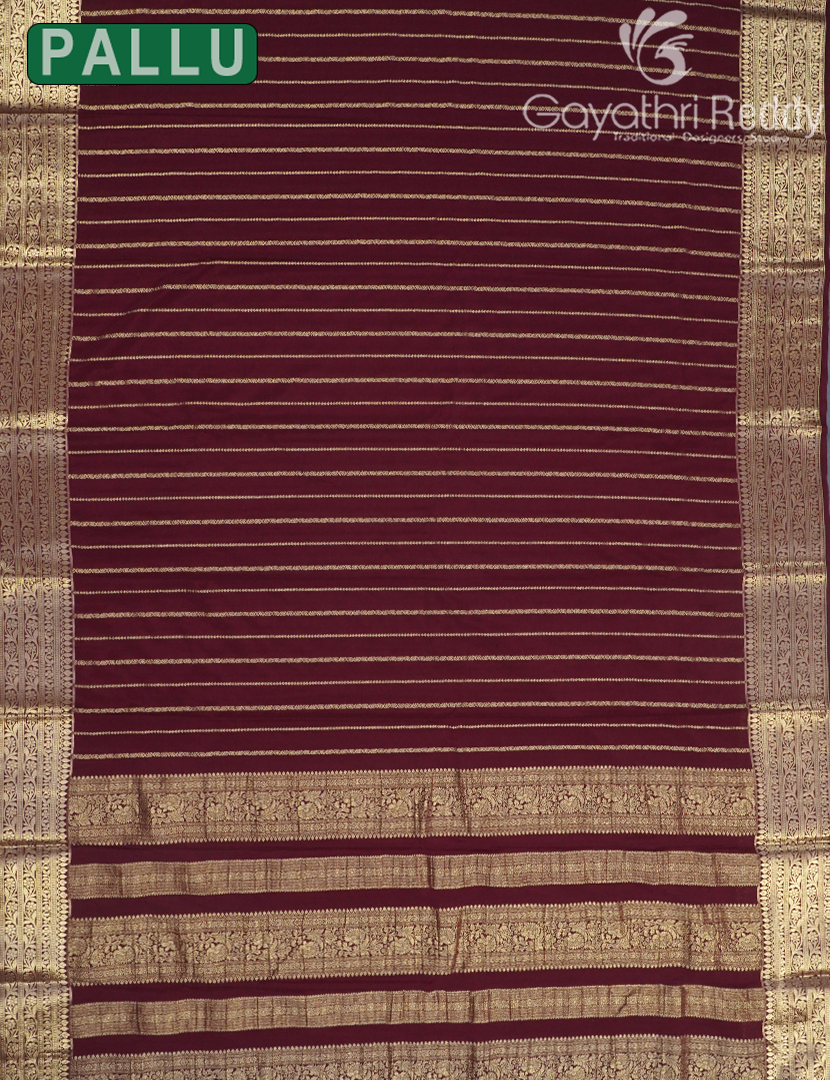 SEMI MYSORE CRAPE SAREE-SMC358