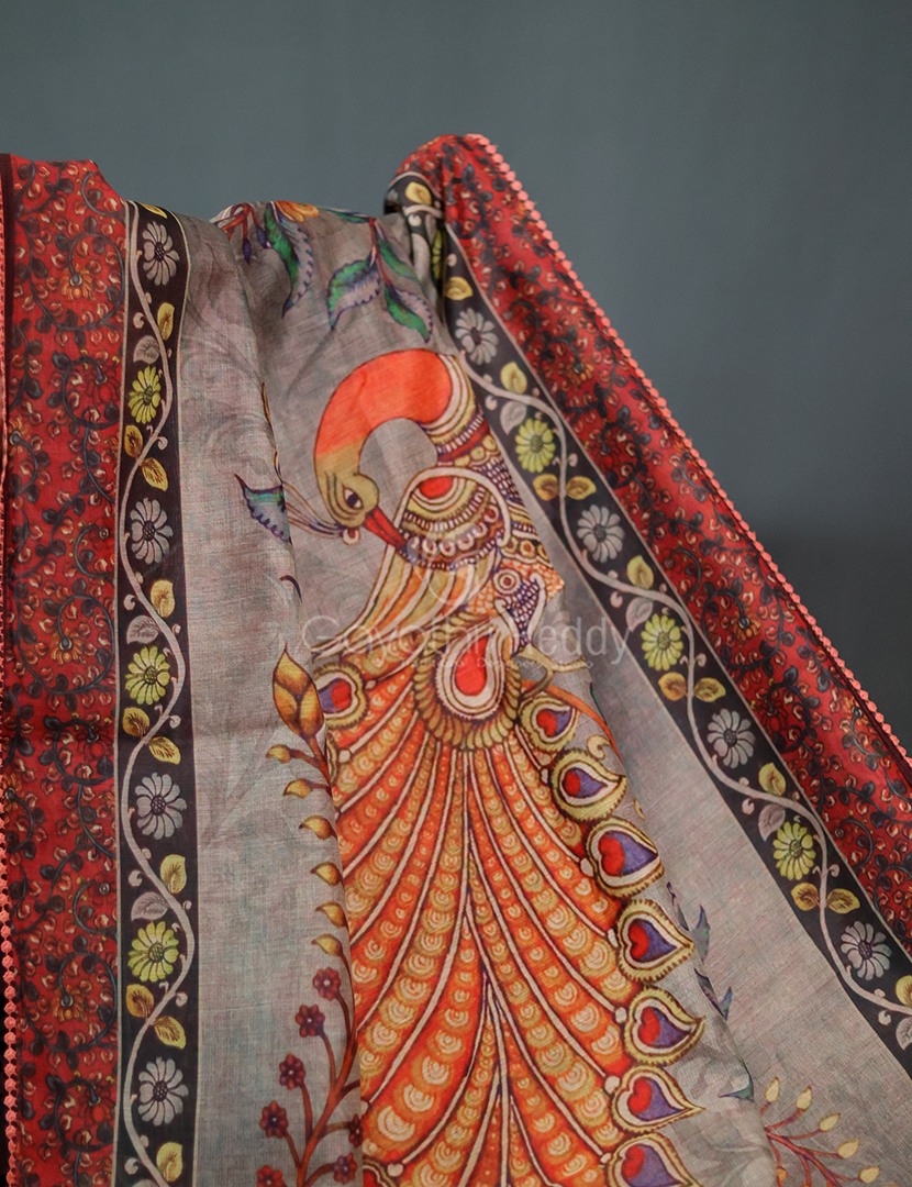 CHANDERI PRINTED-PCS414