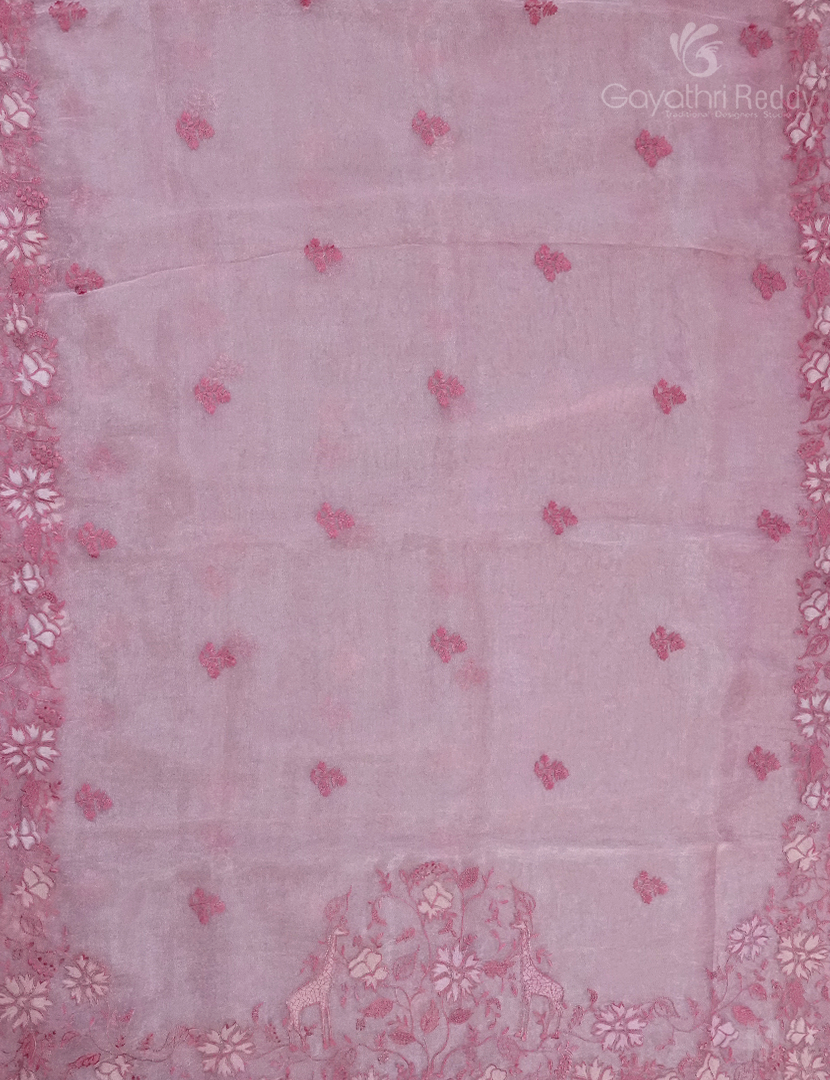 GLASS ORGANZA HANDWORK SAREE-FO713