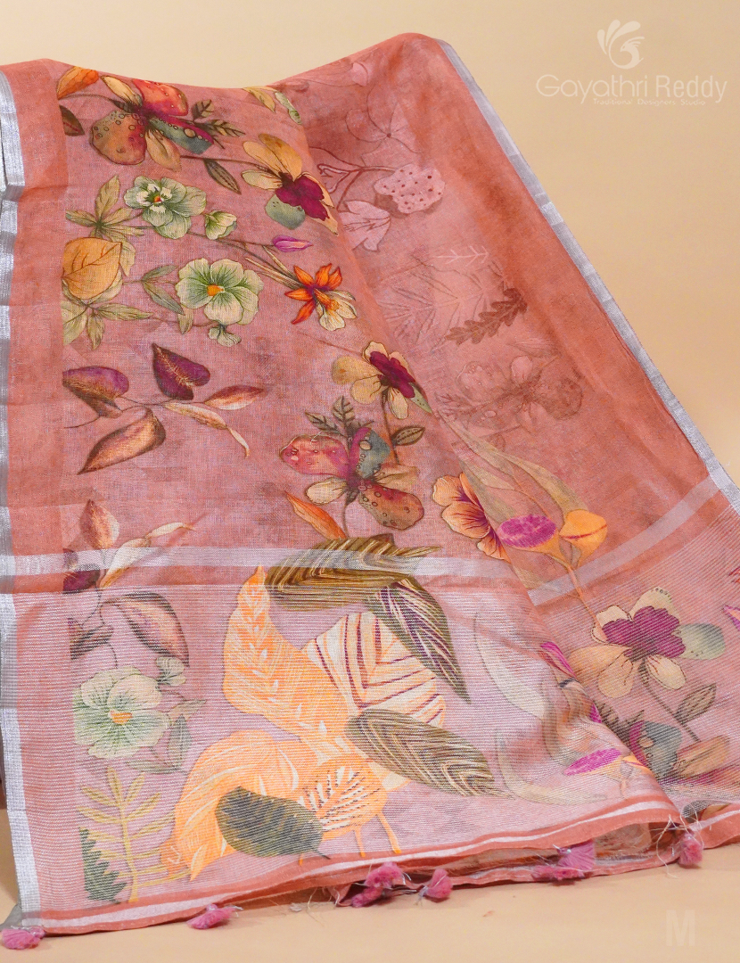 PURE LINEN SAREE-L1302