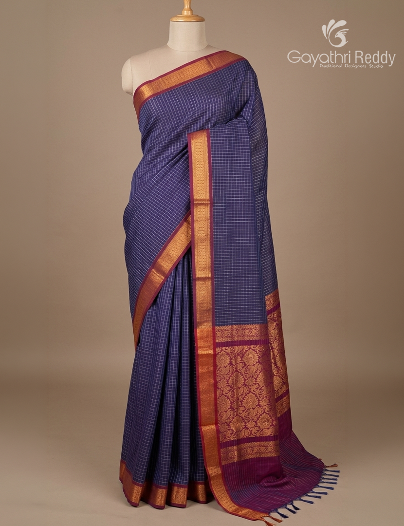 Kanchipuram Sico Saree in Purple and Jamun