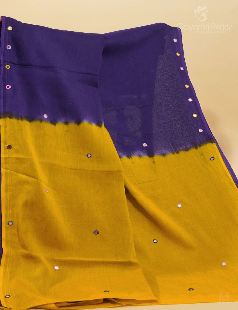 PURE MULMUL COTTON MIRROR WORK-MC1769