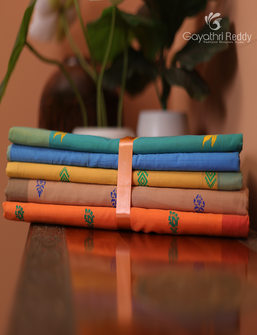 Silk Cotton Sarees Combo ( Set of 5 )