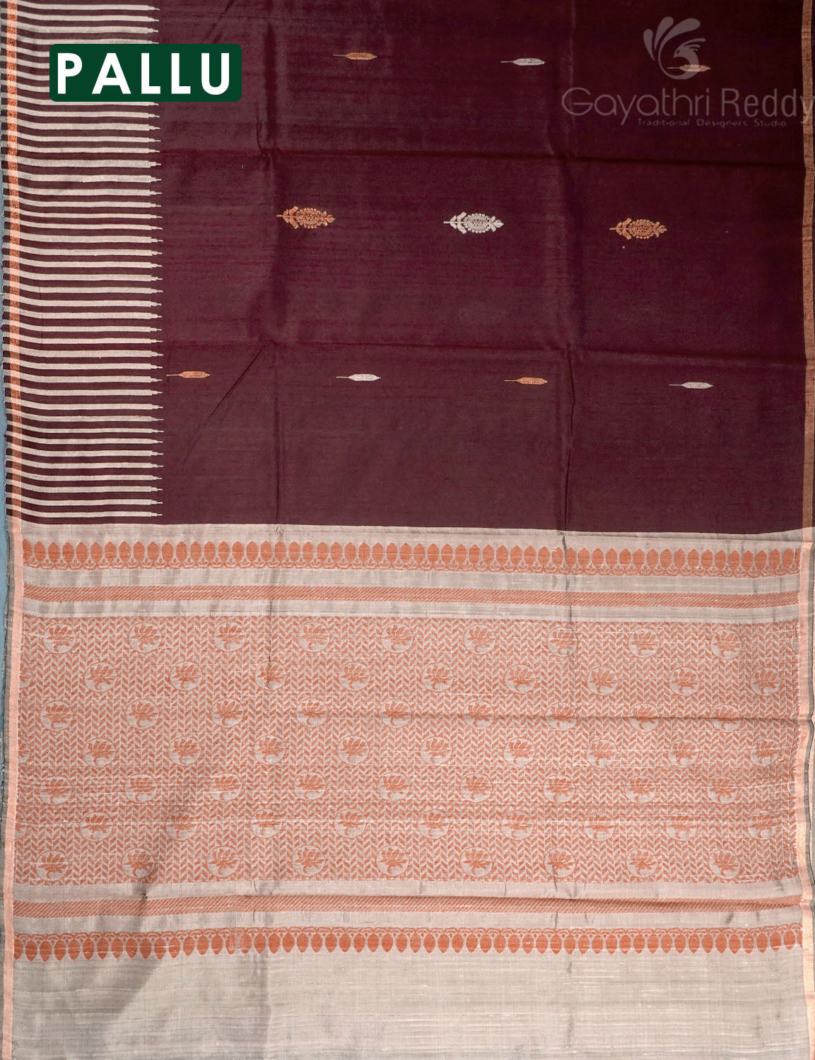 PURE KHADI PATTU SAREE-KHP1301