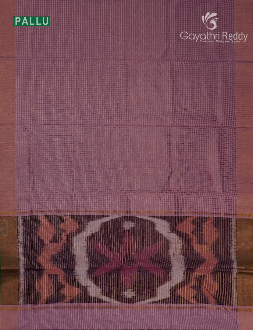 Semi Ikat Silk Saree in Onion Pink