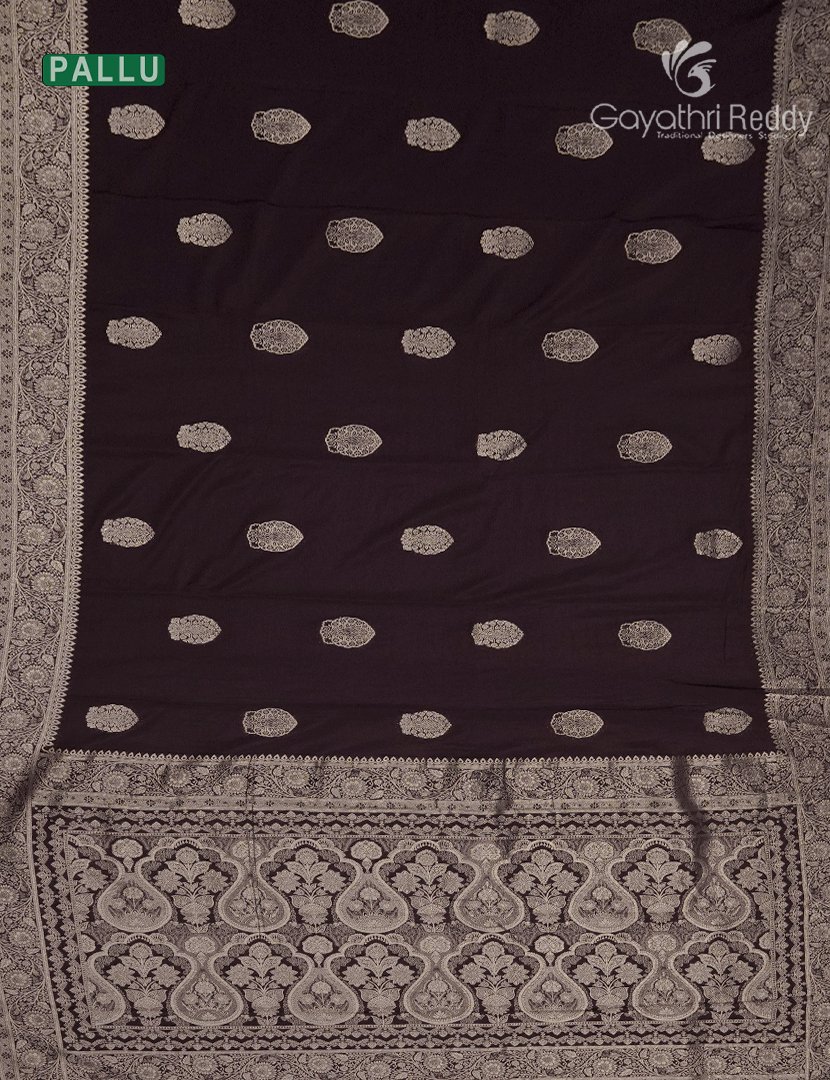 Chiffon Fancy Saree in Deep Choco Brown