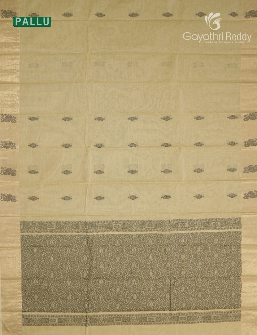Pure Kanchi Cotton Saree in Cream