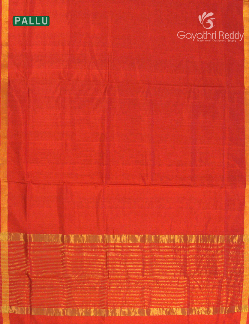Pure Arani Sico Saree in Orange
