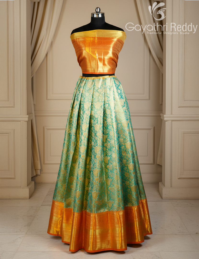 PURE KANCHI PATTU PAVADA(FREE SIZE)-KPL781