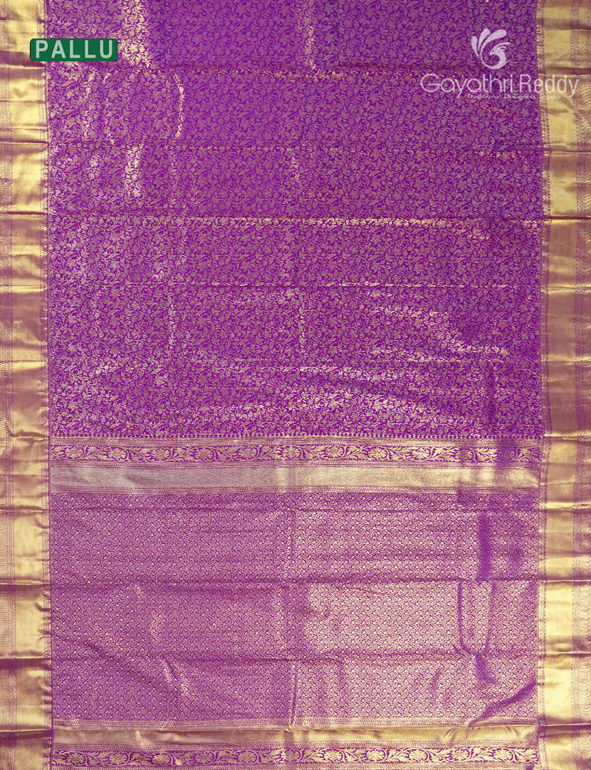 Semi Kanchipuram Silk Saree in Deep Magenta