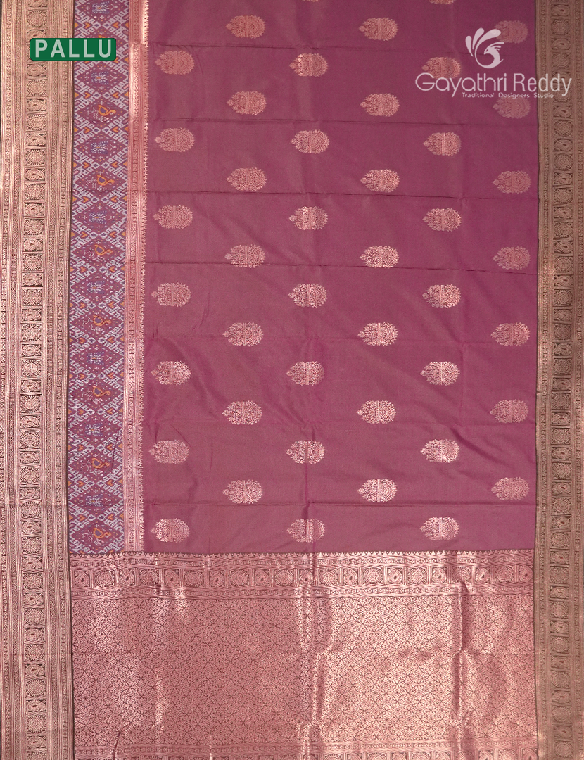 Semi Kanchipuram Art Silk Saree in Deep Mauve