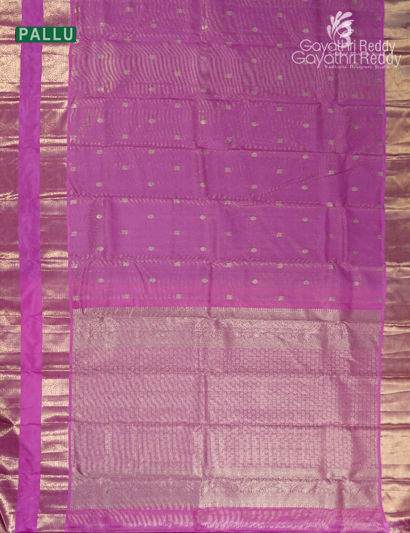 Pure Kanchi Vintage Saree in Rani Pink