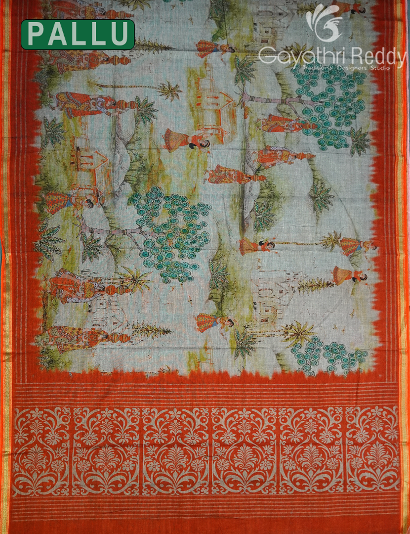 CHANDERI PRINTED SAREE-CHS252