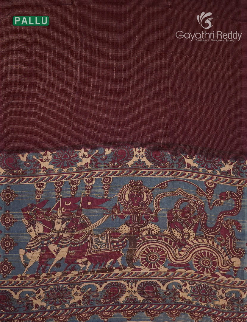 Pure Munga Silk Saree in Deep Brown