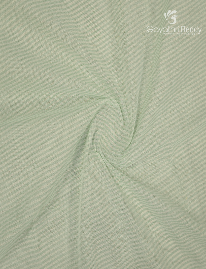 Pure Kanchi Cotton Printed Saree in Apple Green
