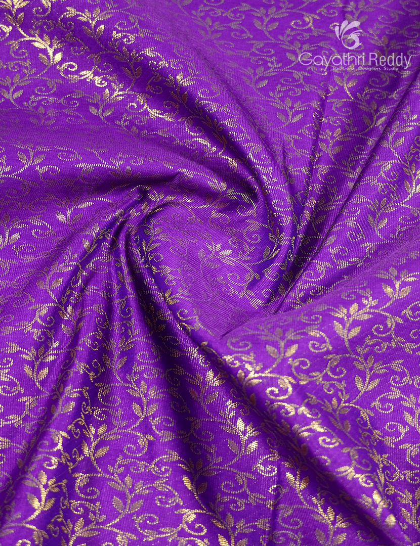 Semi Kanchipuram Silk Saree in Purple