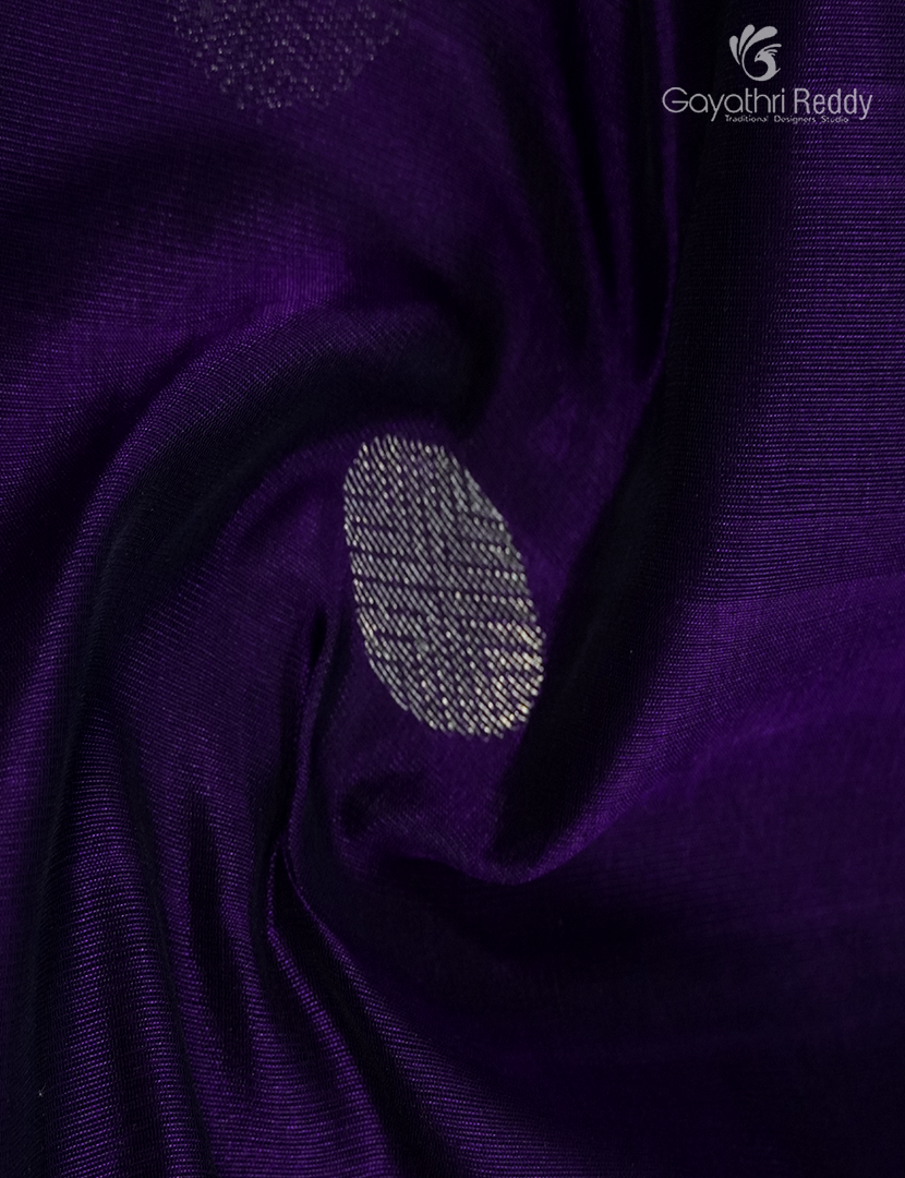 Pure Arani Sico Saree in Violet and Sea Green