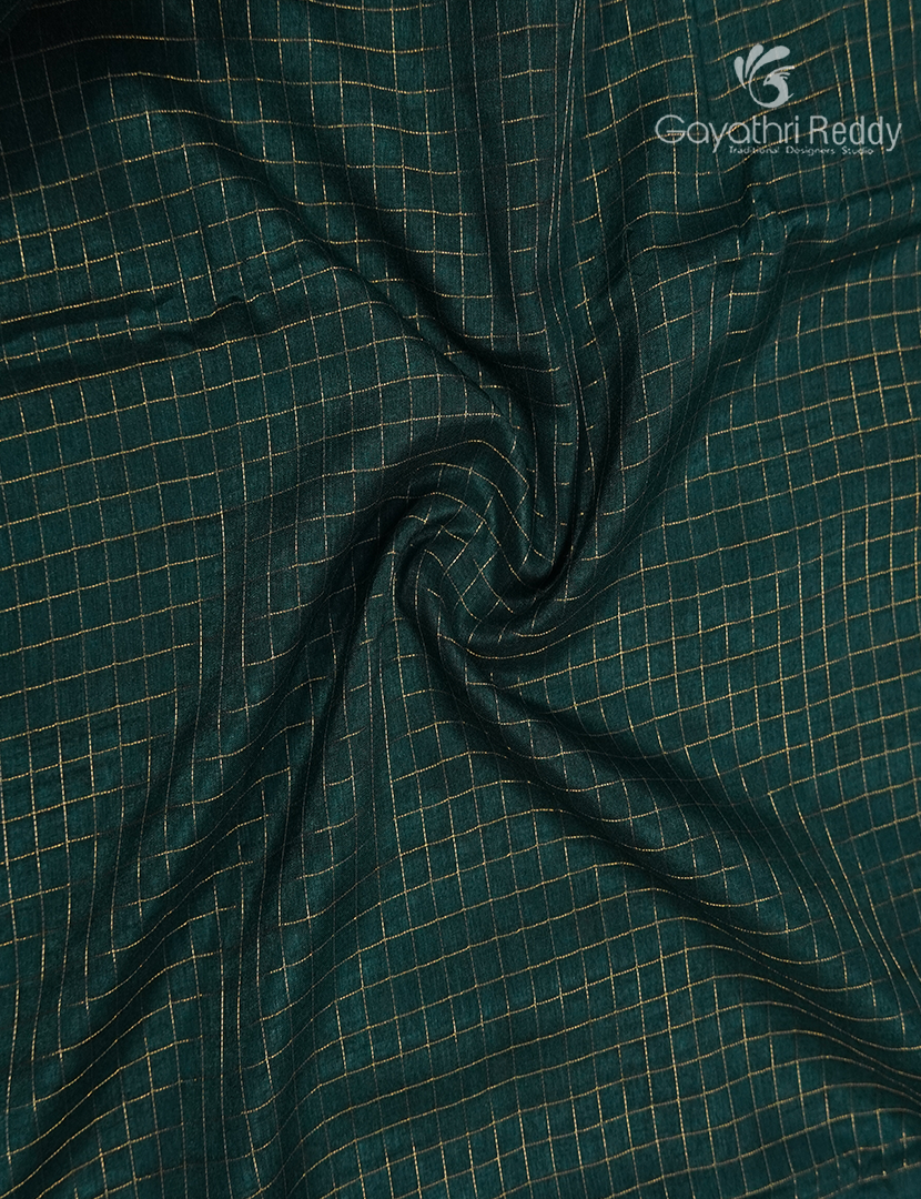 Semi Tussar Fancy Saree in Deep Rama Green
