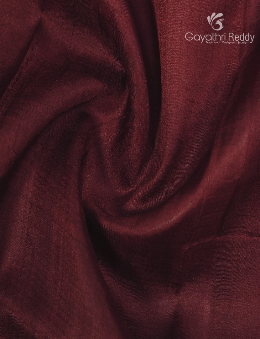 Pure Silk Saree in Brown and Cream
