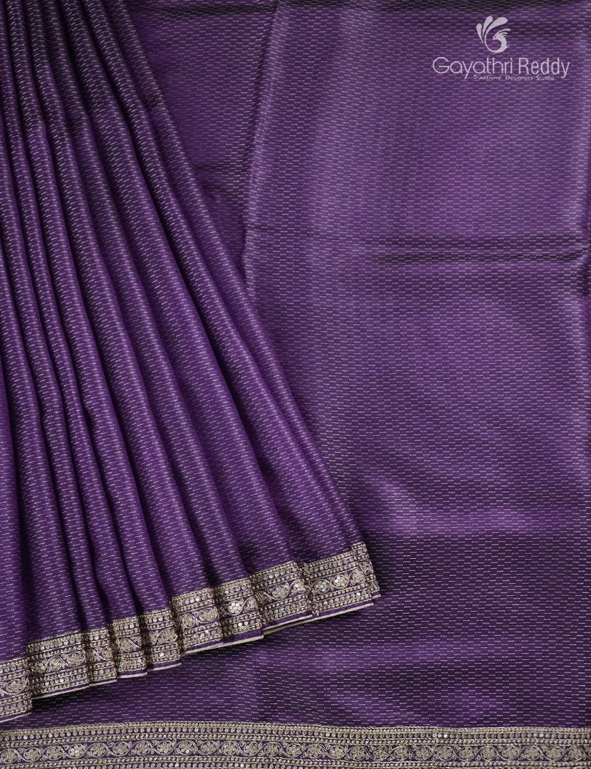 Pure Desi Tussar Fancy Saree in Deep Purple