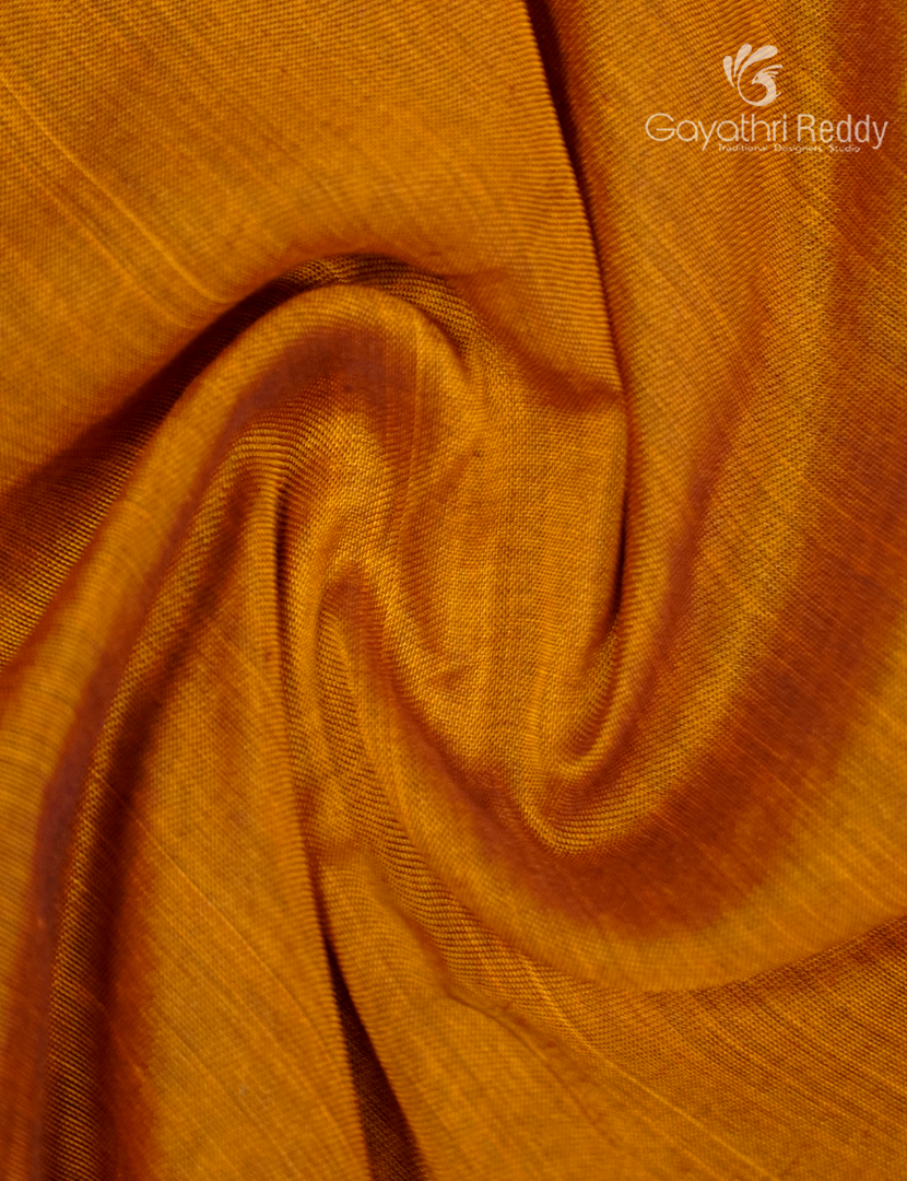 Pure Narayanpet Cotton Saree in Deep Mustard