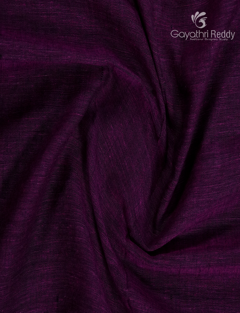 Jamdani Cotton Saree in Deep Violet