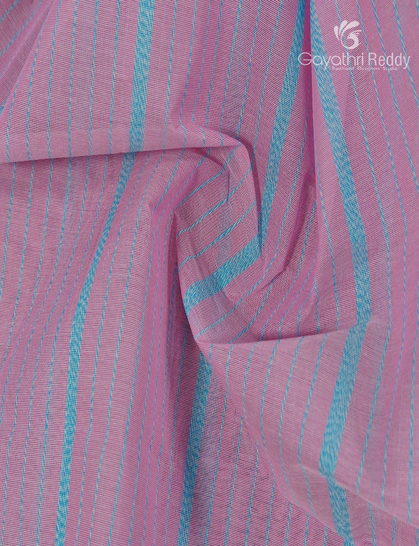 Pure Handloom Cotton Saree in Baby Pink