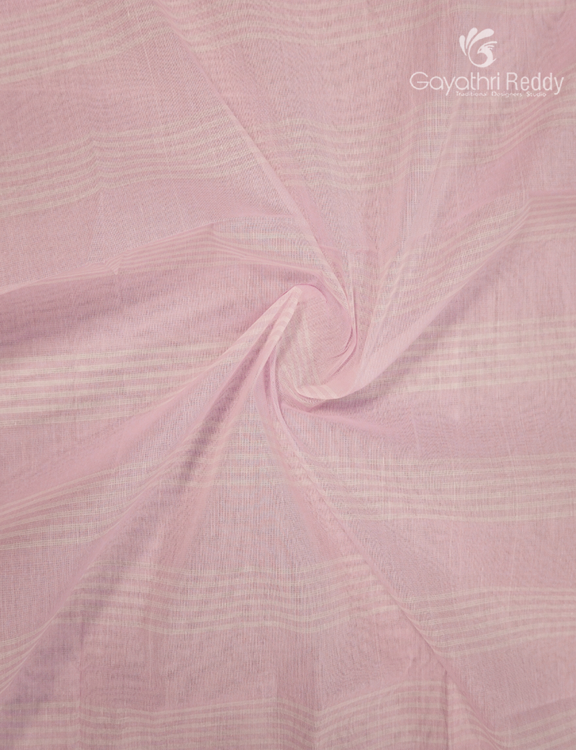 Pure Kanchi Cotton Saree in Baby Pink