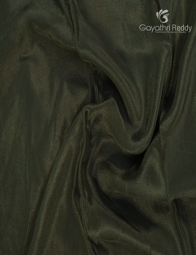 Semi Mysore Crepe Saree in Black