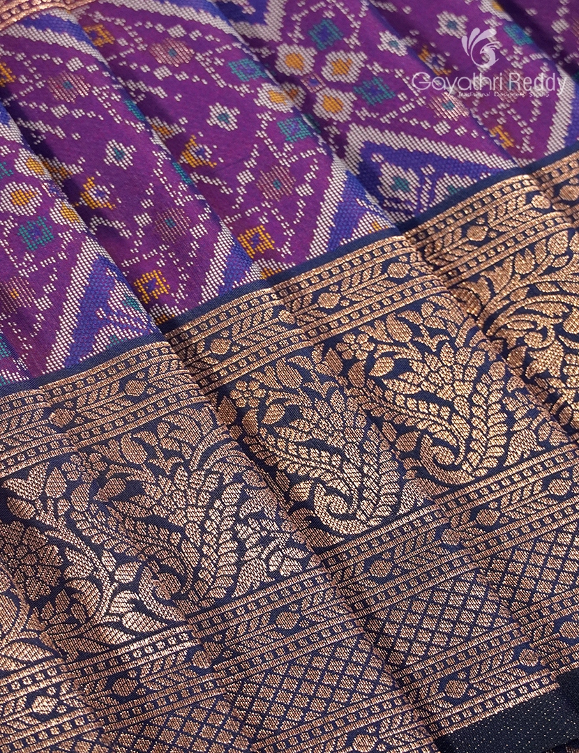 Semi Kanchipuram Art Silk Saree in Purple