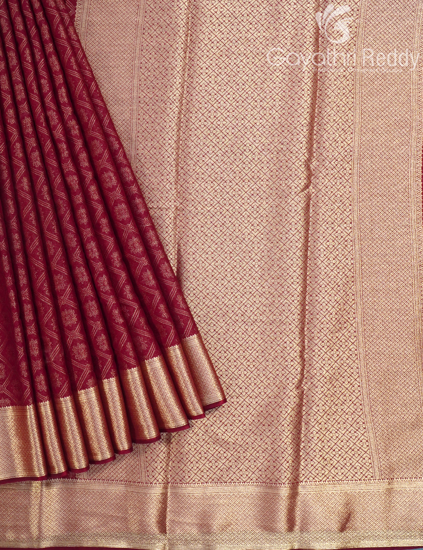 SEMI MYSORE CRAPE SAREE-SMC314
