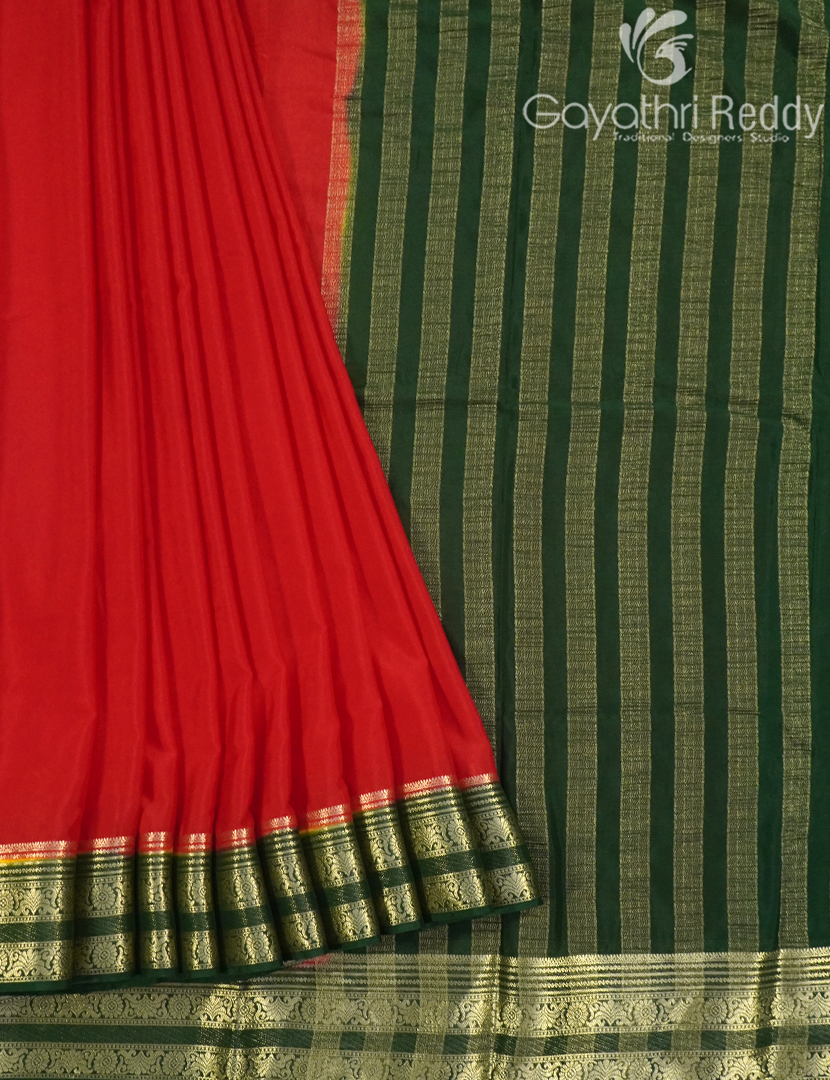 SEMI MYSORE CRAPE SAREE-SMC364
