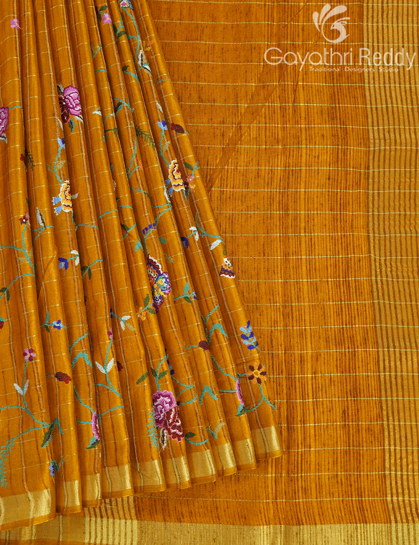 KHADI SILK WORK SAREE-KSW7