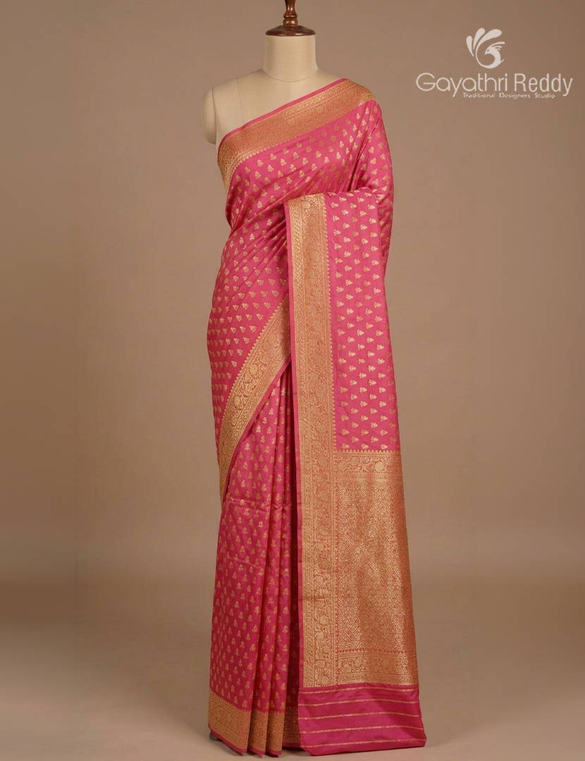 Banaras Georgette Saree in Blush Pink