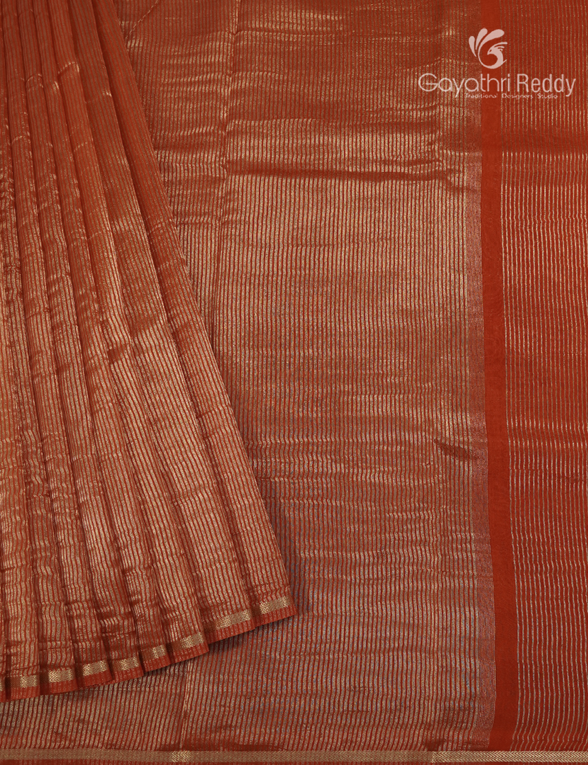 Pure Tissue Saree in Bridal Red