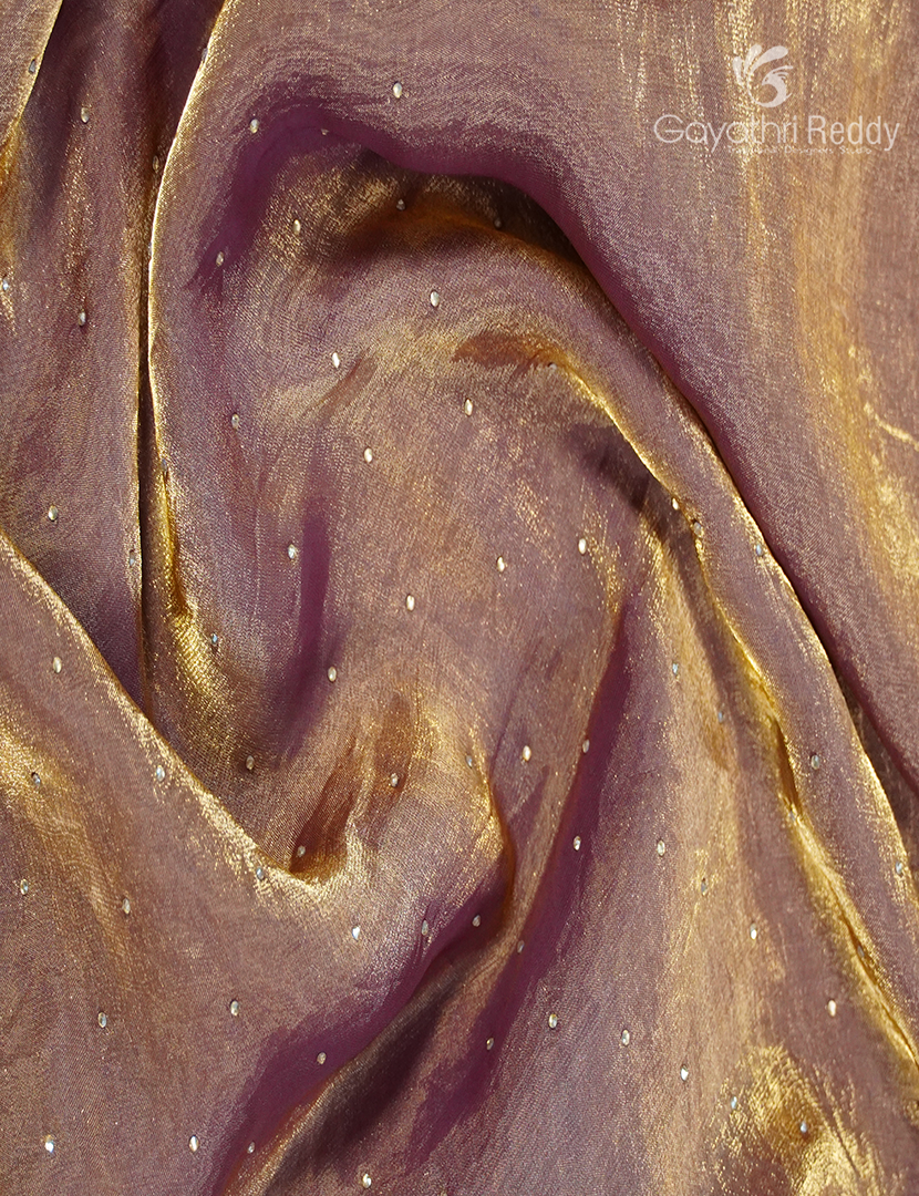 Tissue Fancy Saree in Rose Gold