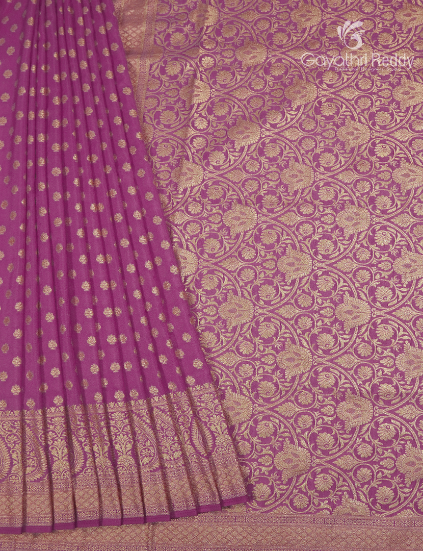 Banaras Georgette Saree in Mehr Pink