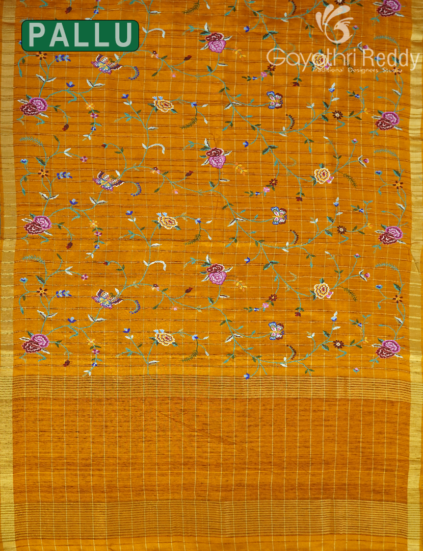 KHADI SILK WORK SAREE-KSW7