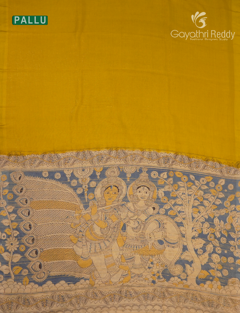 Pure Munga Silk Saree in Yellow