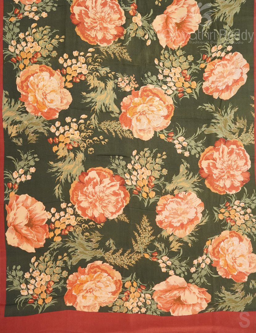 PURE CRAPE PRINTED SAREE-PCP9