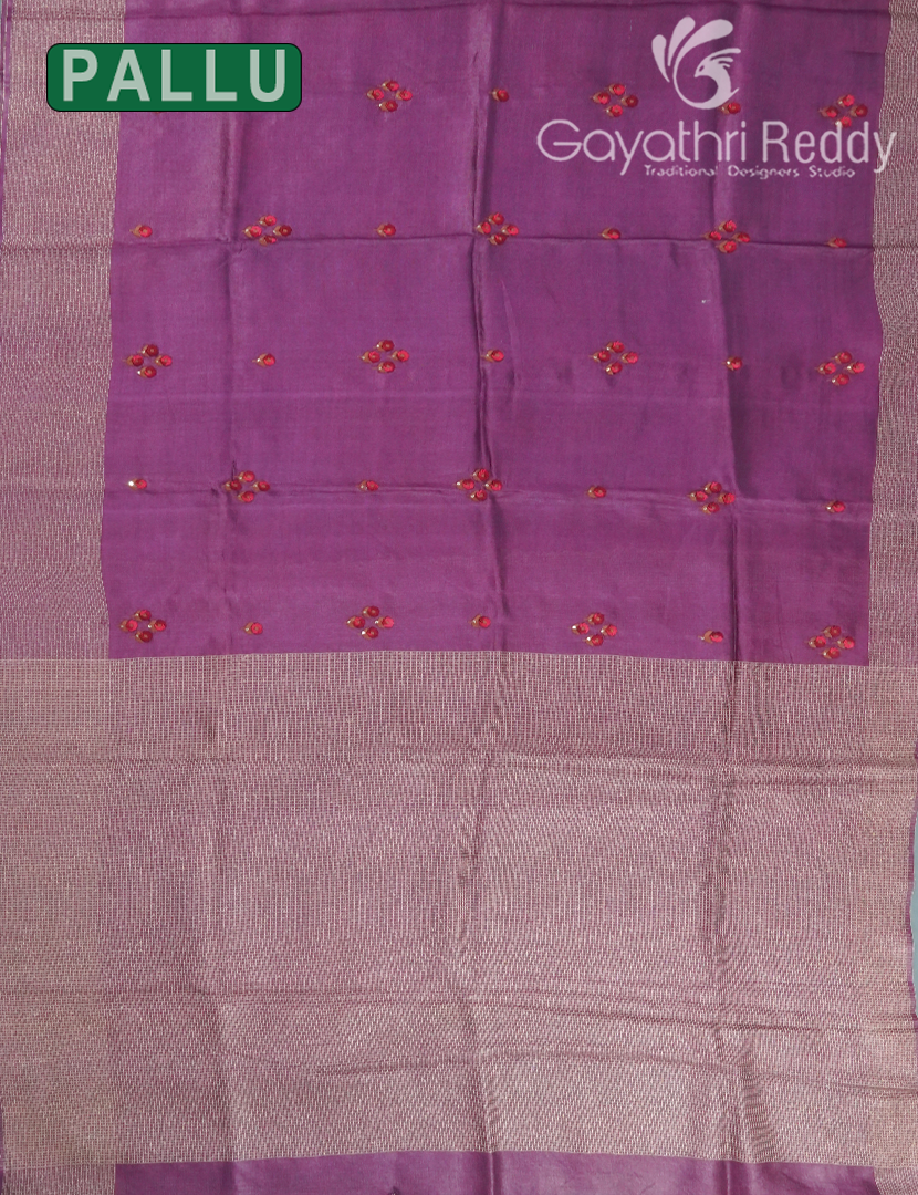 PURE DESI TUSSAR HANDWORK SAREE-TS1574